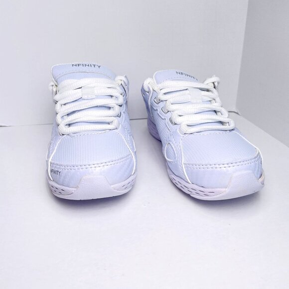 NEW NWOB NFINITY Rival White NF-1013-000 Lace Up Cheer Shoes Y12 Girls Size 12 - Picture 11 of 15